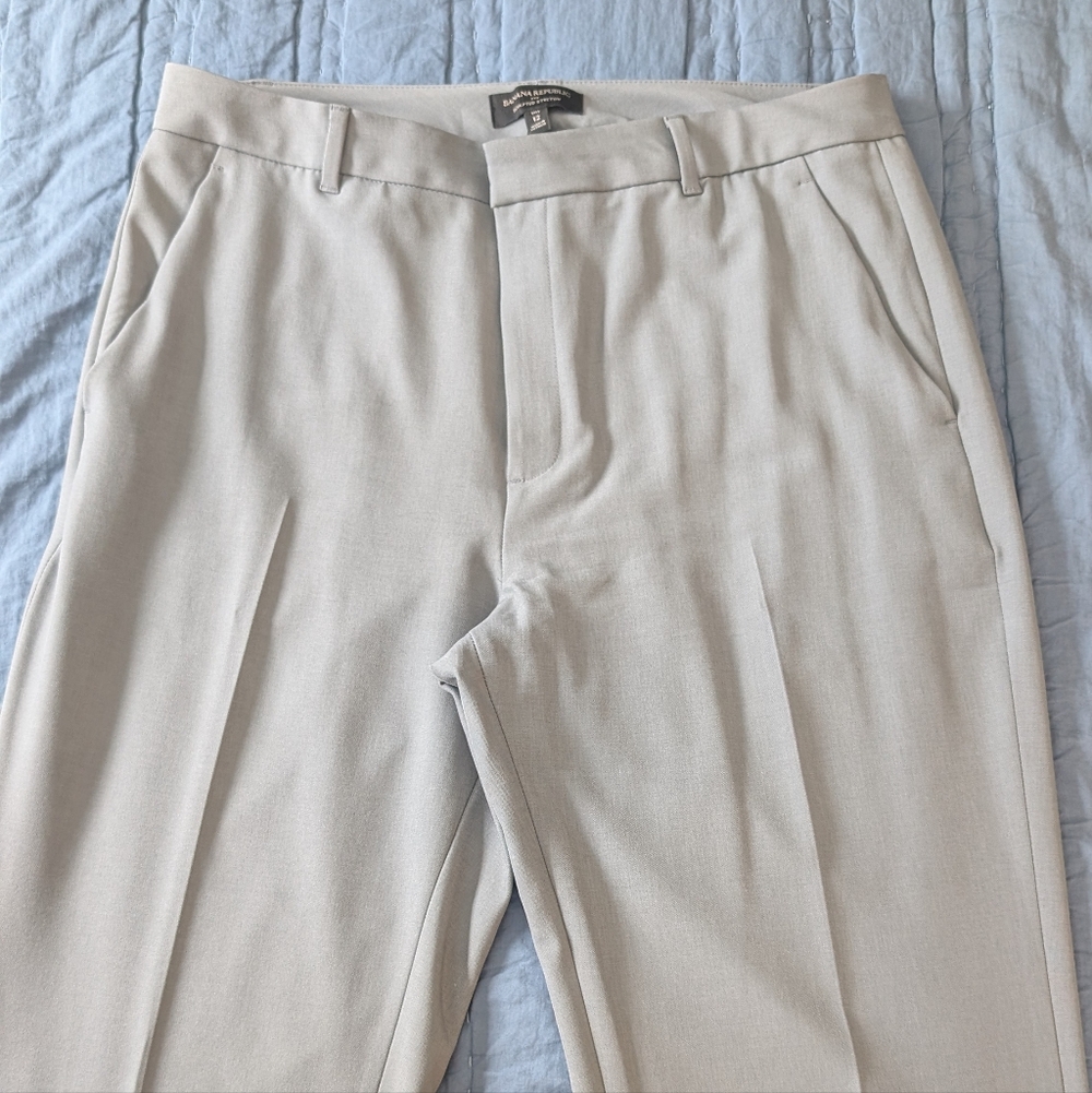 Banana Republic Light Gray Women's Highrise Boot cut Sculpted Stretch Trousers